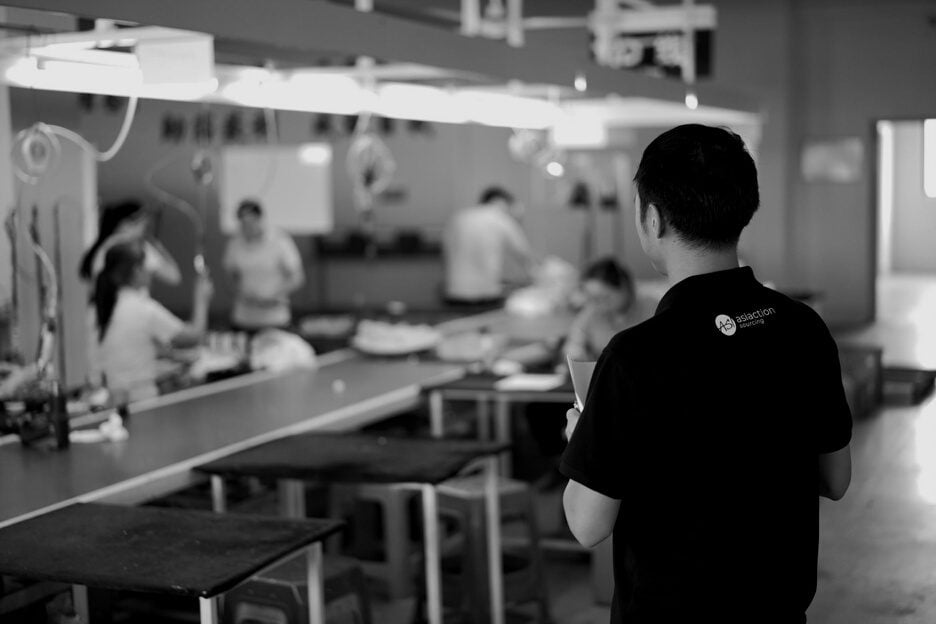 Asiaction inspector on site in a Chinese factory