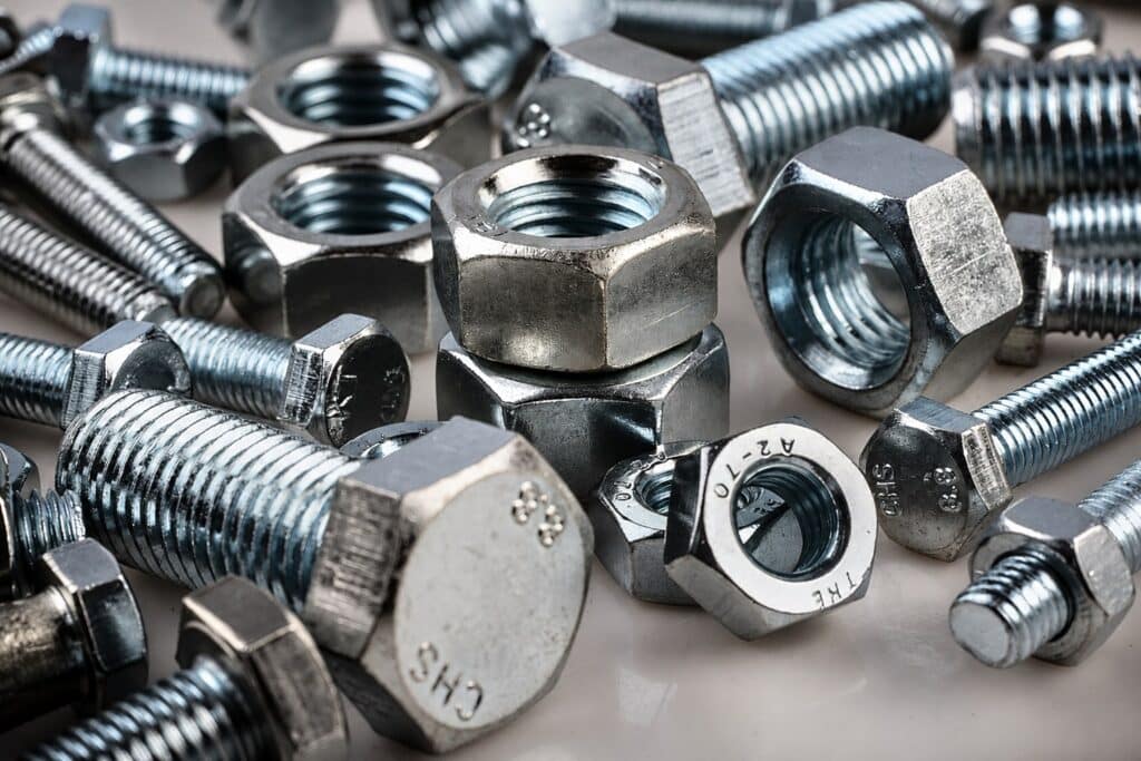 Steel bolts and nuts, metal fasteners imported from China